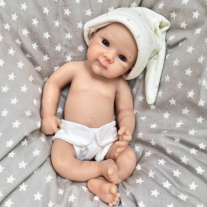 30cm Soft Full Silicone Blue Eyes Reborn Doll - Bettie