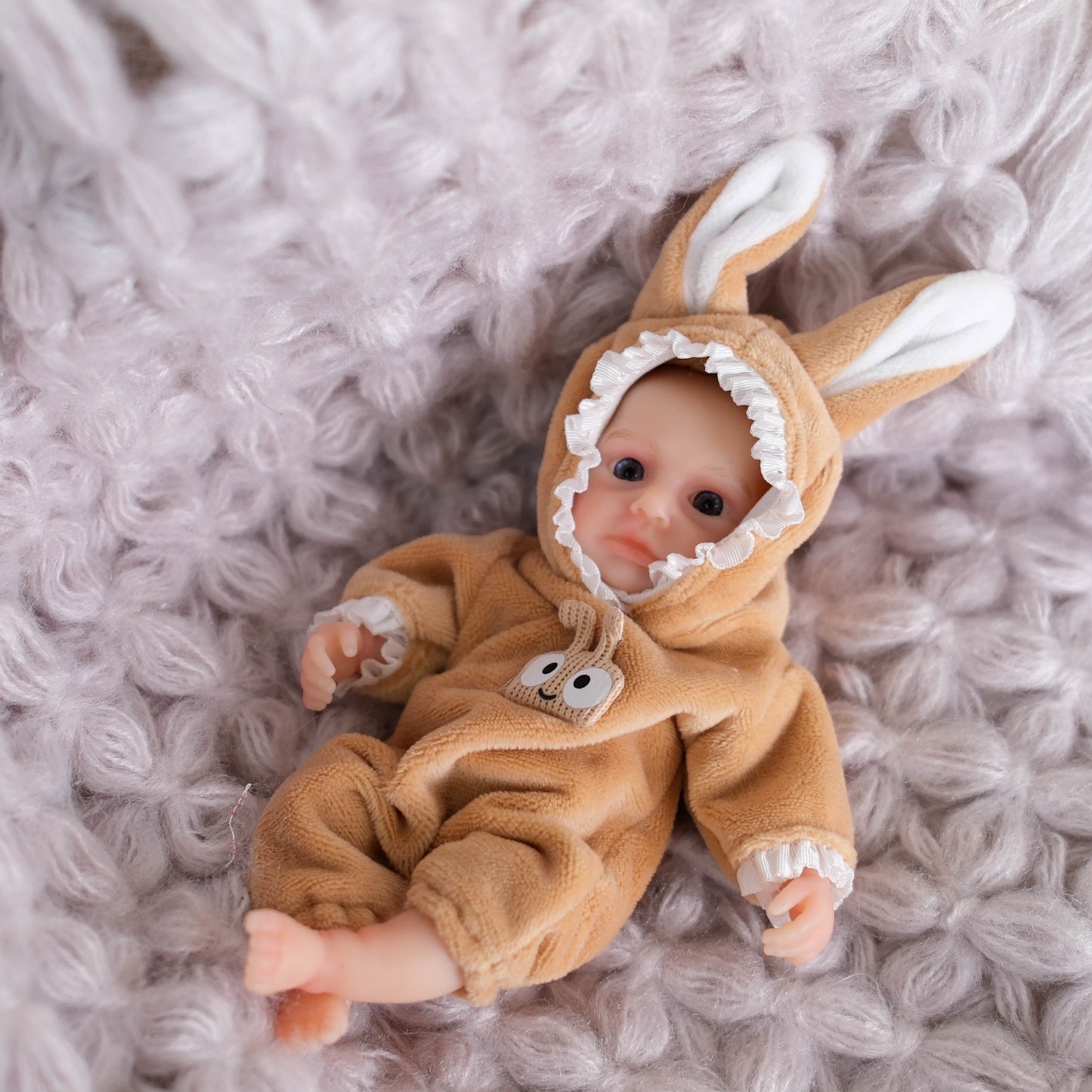 6 Inch Open Eyes Mini Silicone Reborn Doll Girl-Loulou