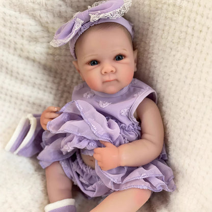 45cm Open Eyes Reborn Doll Twin Sisters In Dress-Bettie