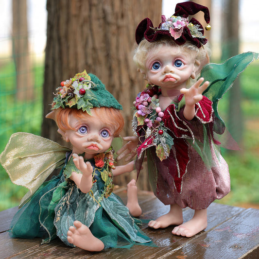 16 Inches Lifelike Blue Eyes Reborn Twin Elfs