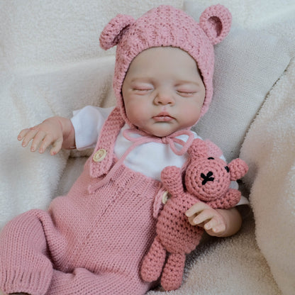 18 Inches Lifelike Soft Body Closed Eyes Irys Reborn Doll