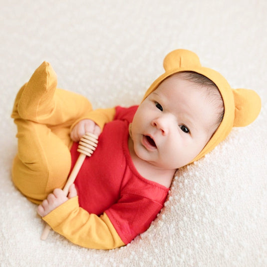 Bear Bonnet and Pajama 2-Piece Set for 18-20 Inches Dolls