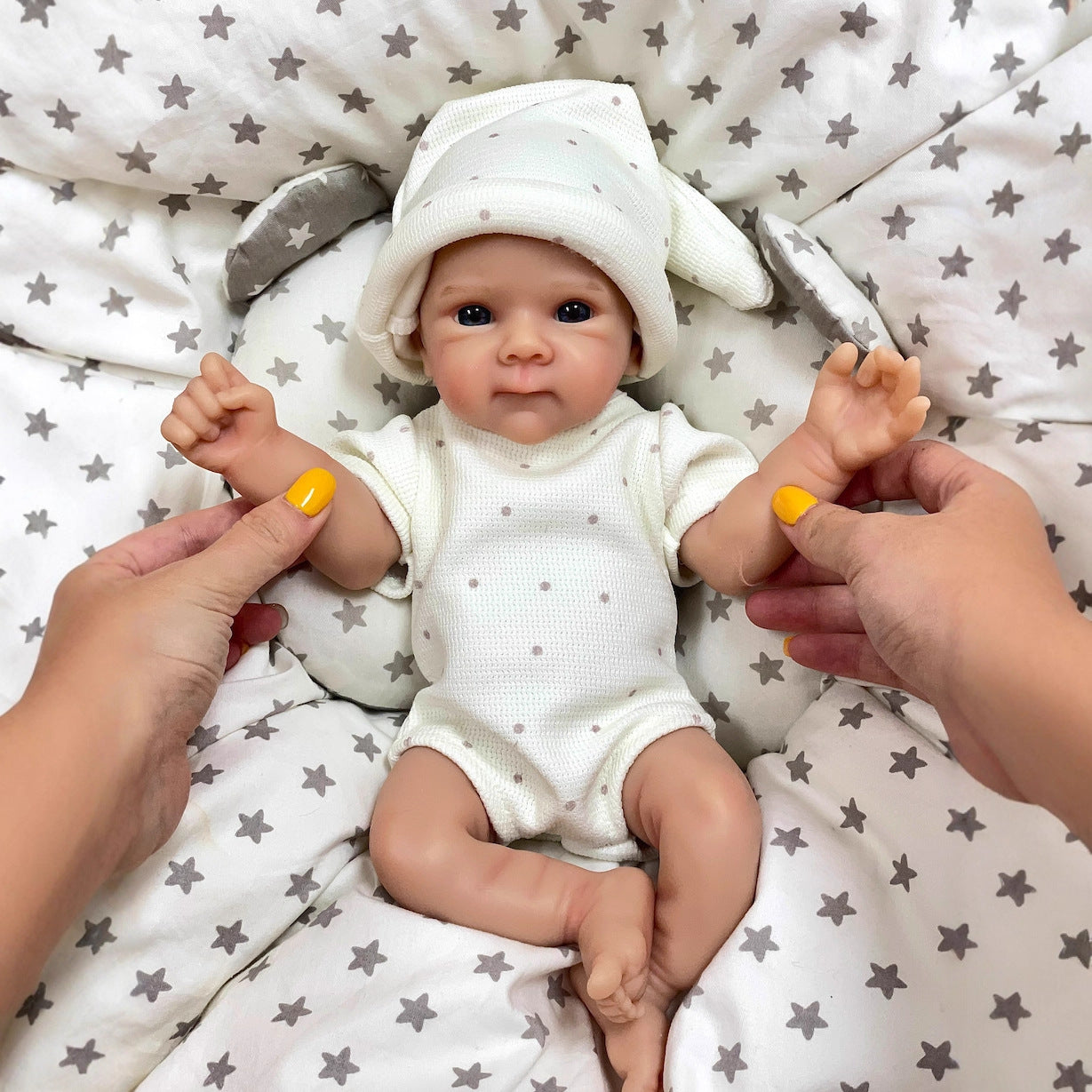 30cm Soft Full Silicone Blue Eyes Reborn Doll - Bettie