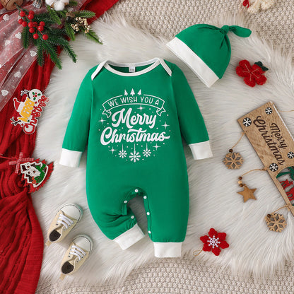 Christmas Romper and Hat 2-piece Set for 22-24 Inches Reborn Dolls