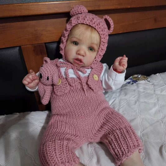 22'' Realistic Kitty Open Eyes Reborn Baby Doll Girl -Saskia