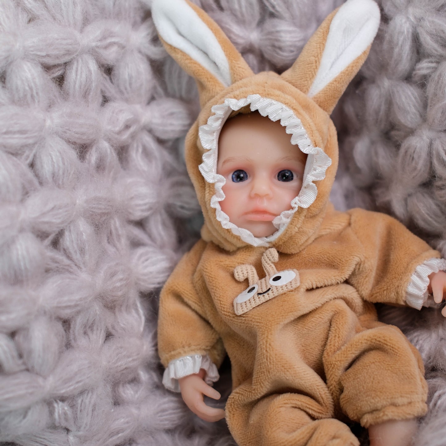 6 Inch Open Eyes Mini Silicone Reborn Doll Girl-Loulou