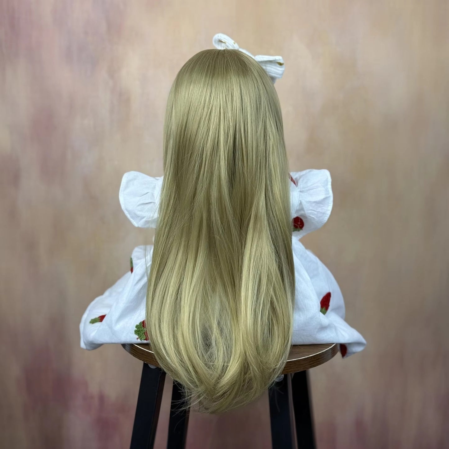 55cm Open Eyes Long Blonde Hair Betty Reborn Baby Girl In White Dress