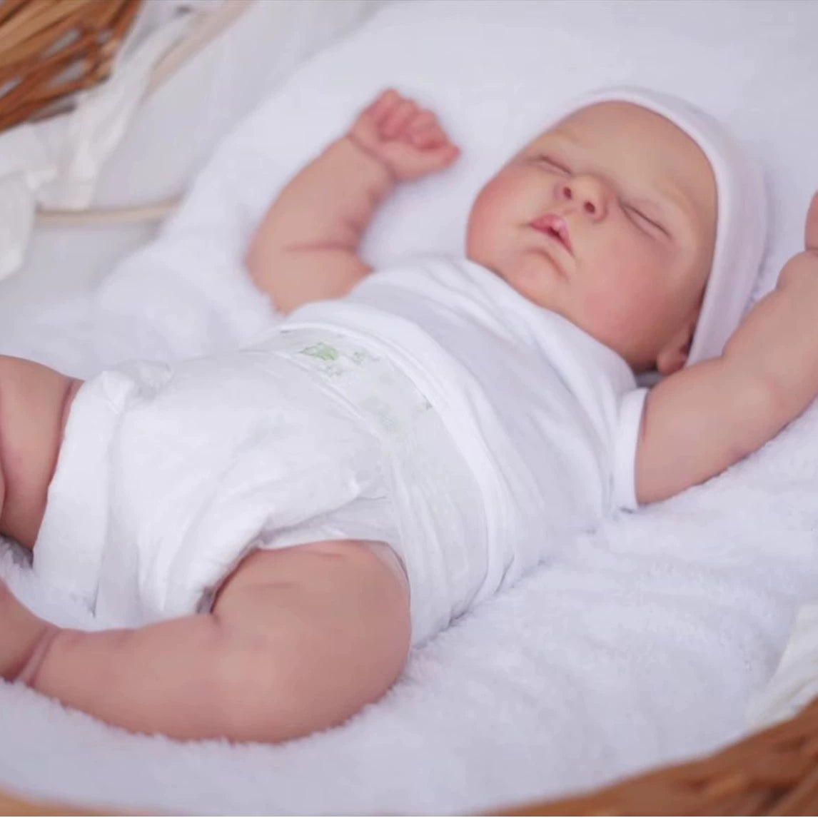 20 Inches Gene Lifelike Soft Body Sleeping Reborn Doll- Peaches