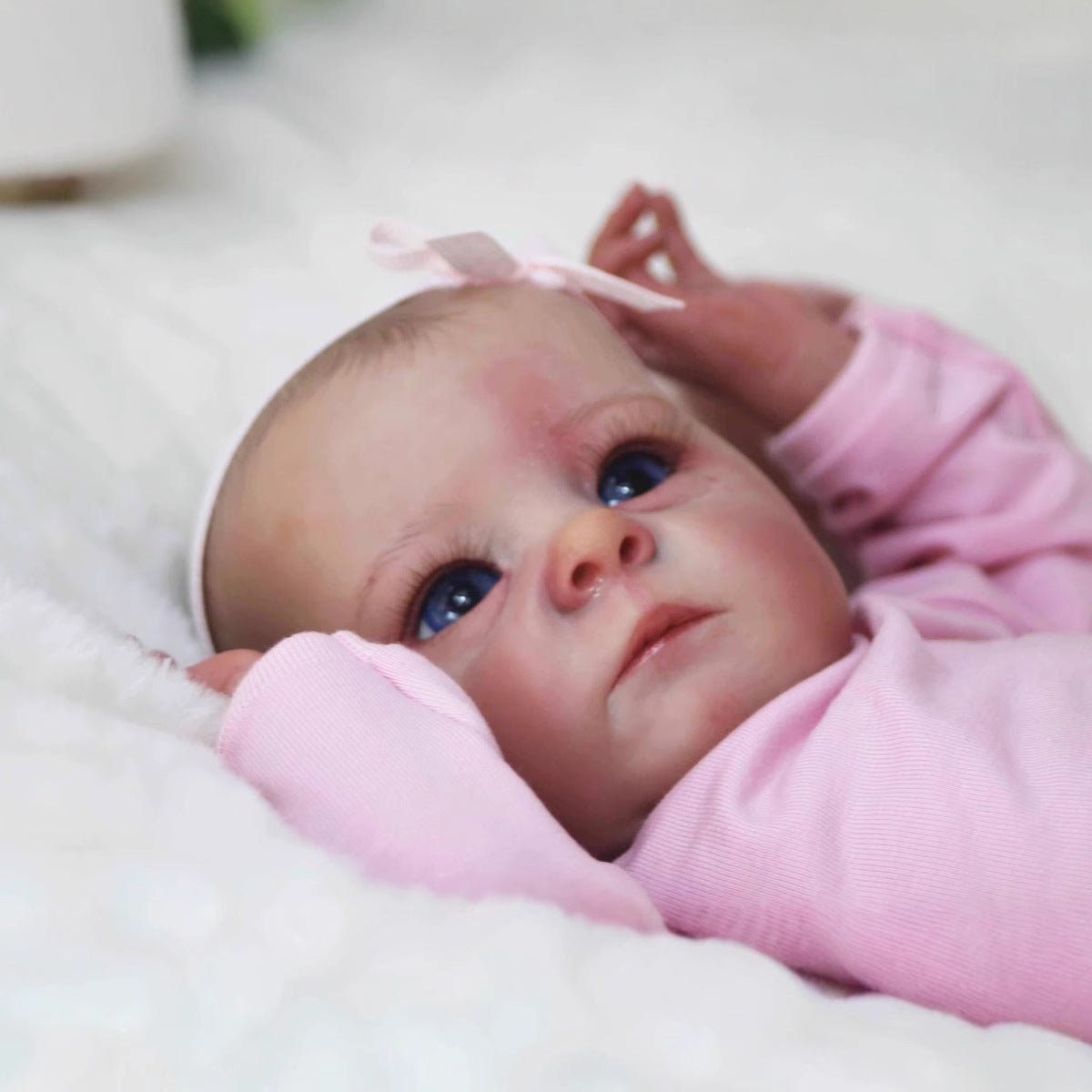 40cm Realistic Open Eyes Reborn Doll Tink In Pink Clothes