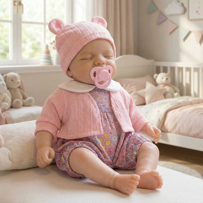 30cm Full Silicone Pascale Reborn Doll Girl In Pink Clothes