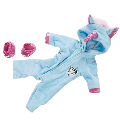 17-18 Inches Cartoon Unicorn Reborn Doll Clothes(Only Clothes, no doll)