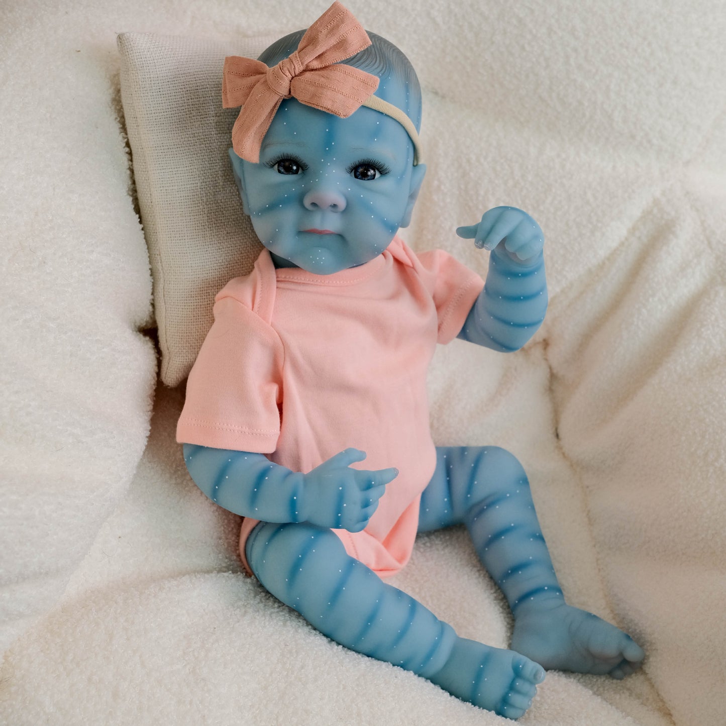 18 Inches Open Eyes Bettie reborn Baby Avatar In Pink Outfits