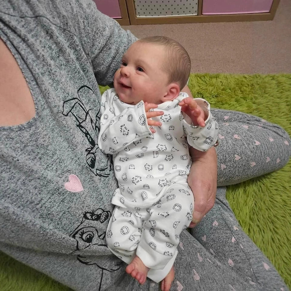 Beryl 19 Inches Lifelike Open Eyes Soft Body Smile Reborn Doll-Sebastia
