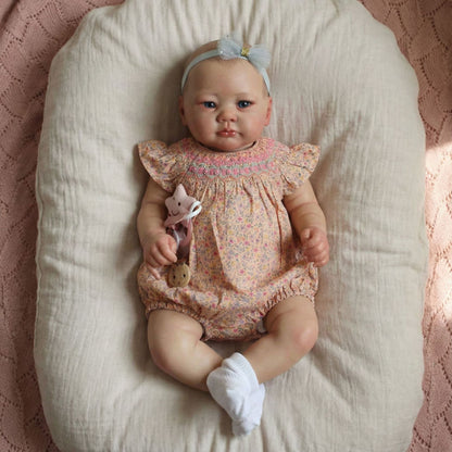 19 Inches Open Eyes Lali Reborn Doll in Floral Clothes