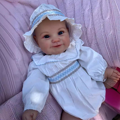 60cm Soft Body Blue Eyes Cuddly Reborn Doll- Maddie