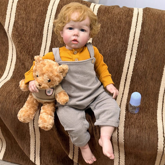 22 inches Cute Blonde Hair Reborn Baby Doll Boy-Liam