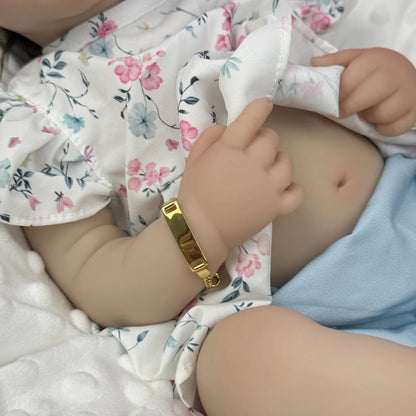 45cm Lifelike Vinyl Body Short Hair Blue Eyes Reborn Baby Girl-Bettie