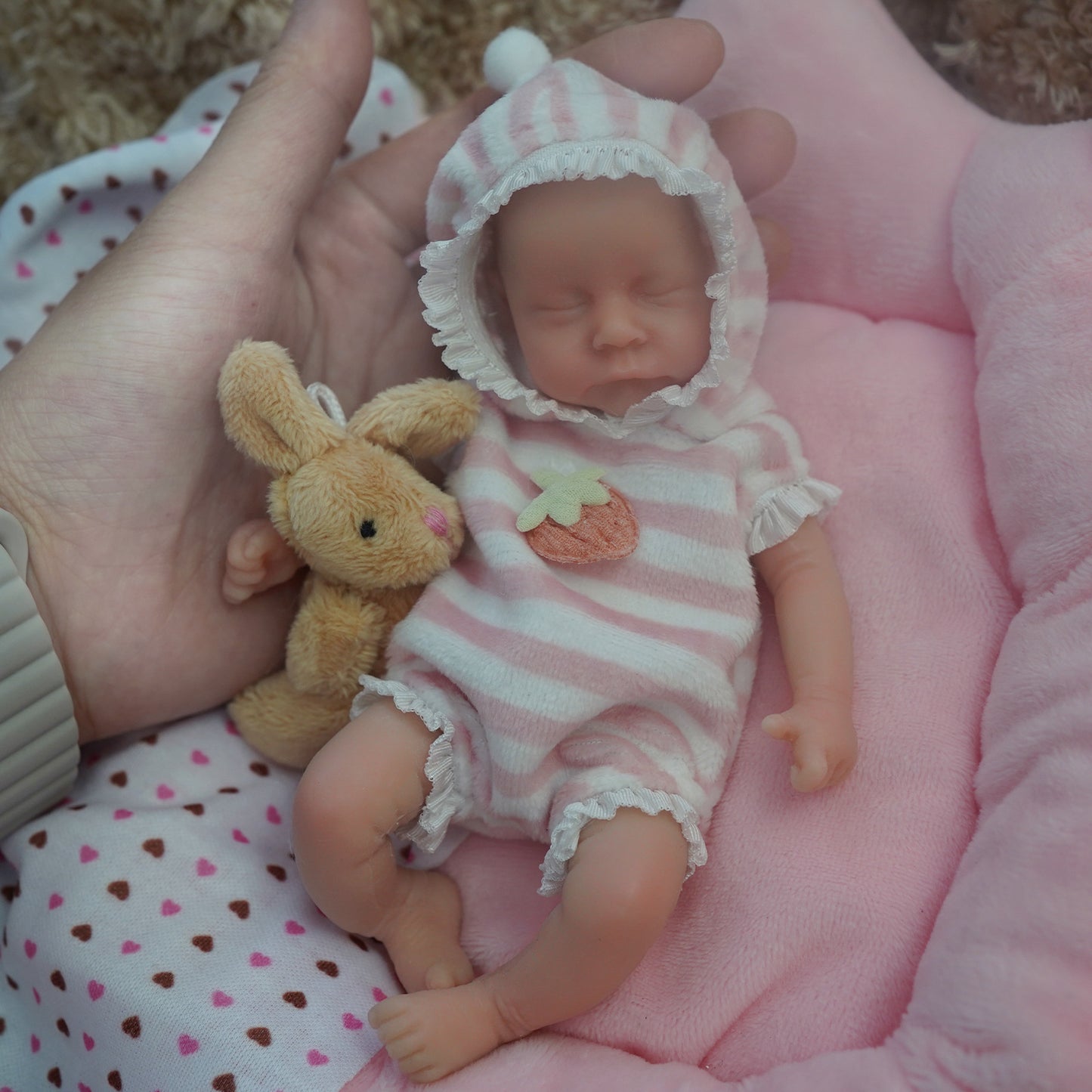 6 Inch Closed Eyes Mini Reborn Doll Boy/Girl-levi