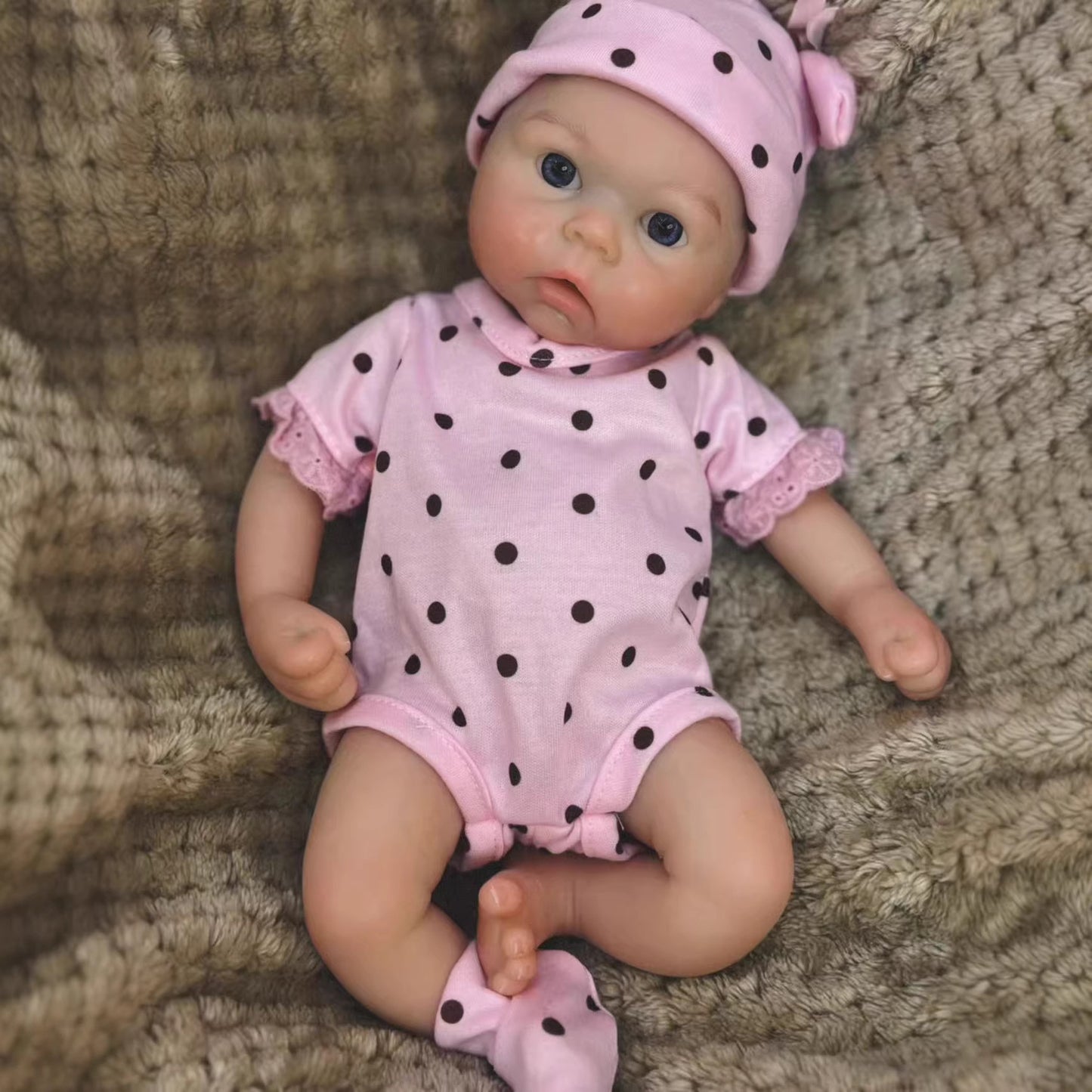 33cm Silicone Reborn Twin Sisters In Pink Clothes