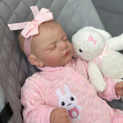 48cm Lifelike Soft Body Sam Reborn Doll In Pink Clothes