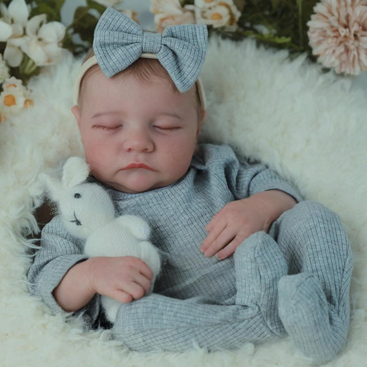 18 Inches Lifelike Closed Eyes Levi Reborn Doll With Headband