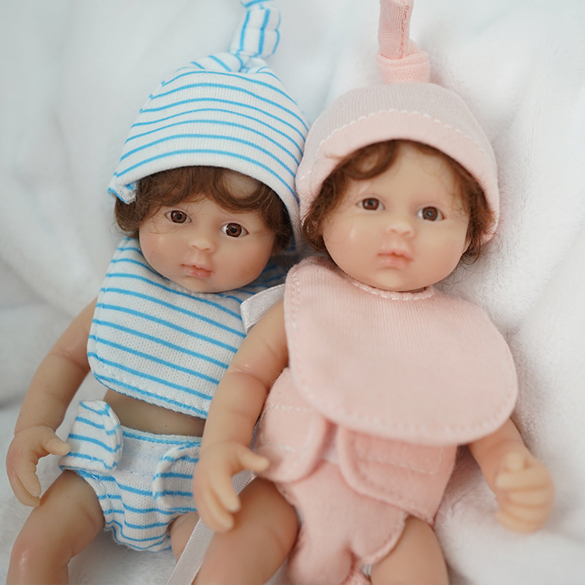 6 Inch 15 Cm Open Eyes Mini Reborn Dolls Twins
