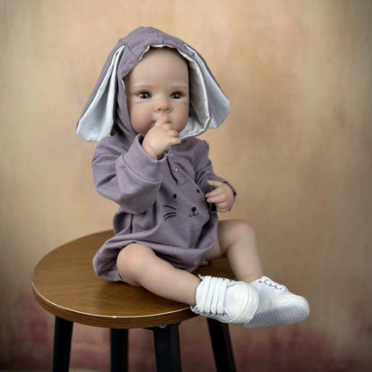 45cm Lifelike Vinyl Body Blue Eyes Bettie Reborn Baby Girl