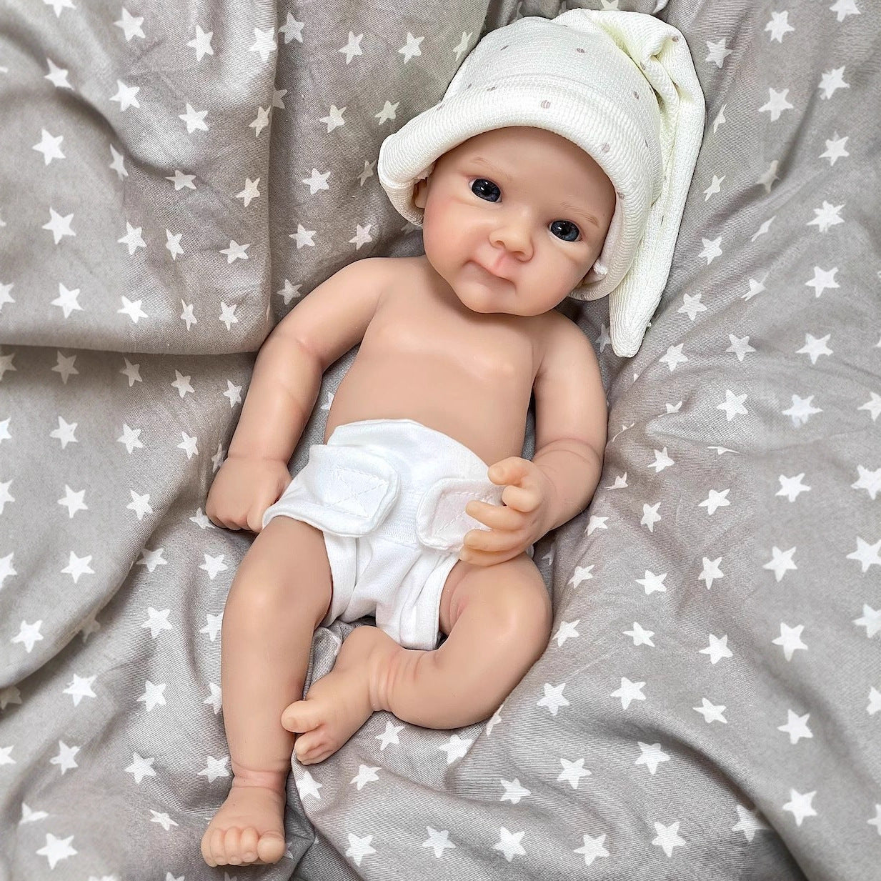 30cm Soft Full Silicone Blue Eyes Reborn Doll - Bettie