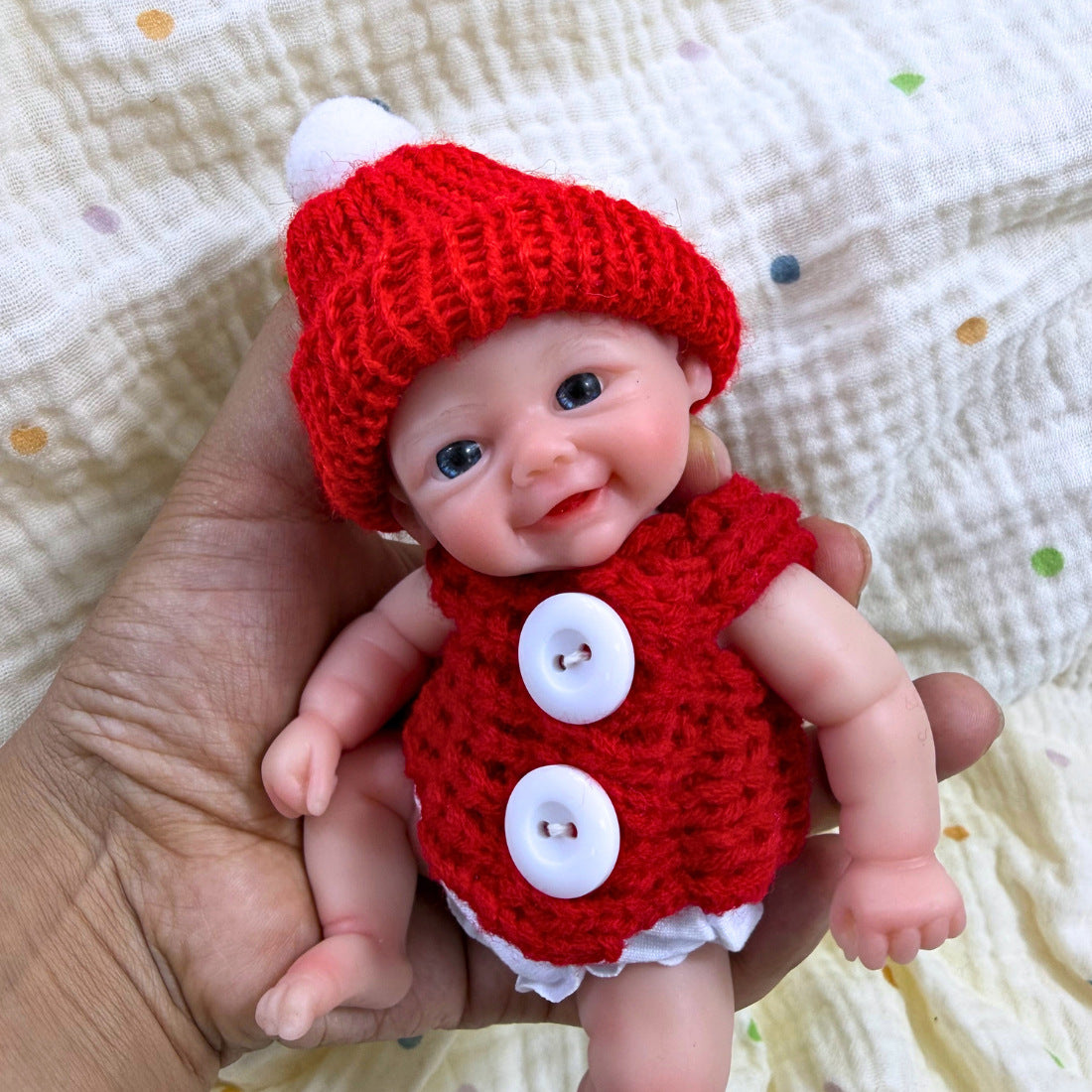 6 Inch Open Eyes Full Silicone Mini Vivienne Reborn Dolls Triplets