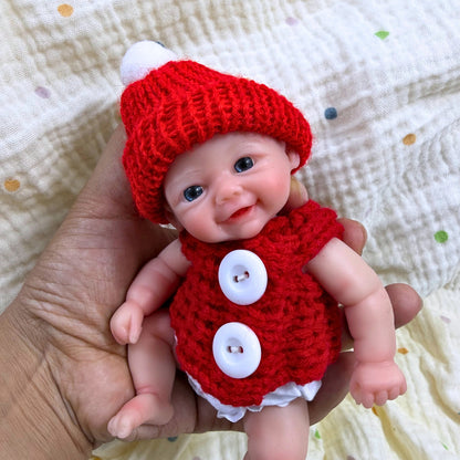 6 Inch Open Eyes Full Silicone Mini Vivienne Reborn Dolls Triplets