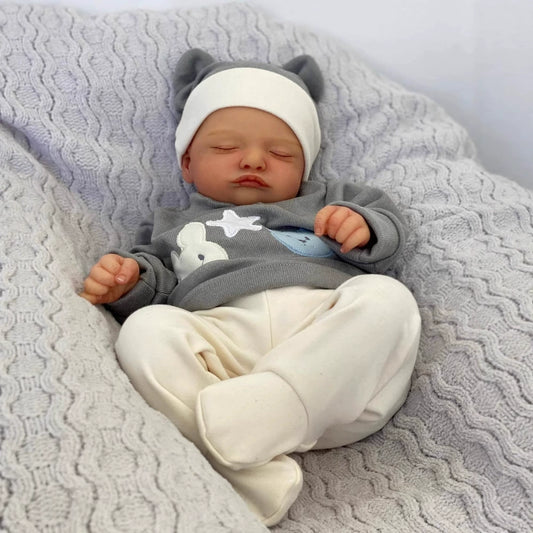 19 Inches Lifelike Closed Eyes Soft Body Reborn Doll Rosalie
