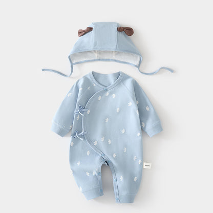 Printed Bodysuit and Hat 2-Piece Set for 18-22 Inches Reborn Dolls