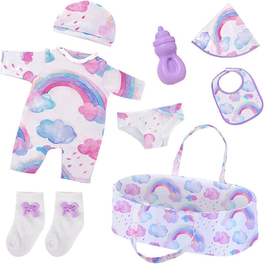 Rainbow Cloth, Carrier and Accesories for 16-18 Inches Dolls