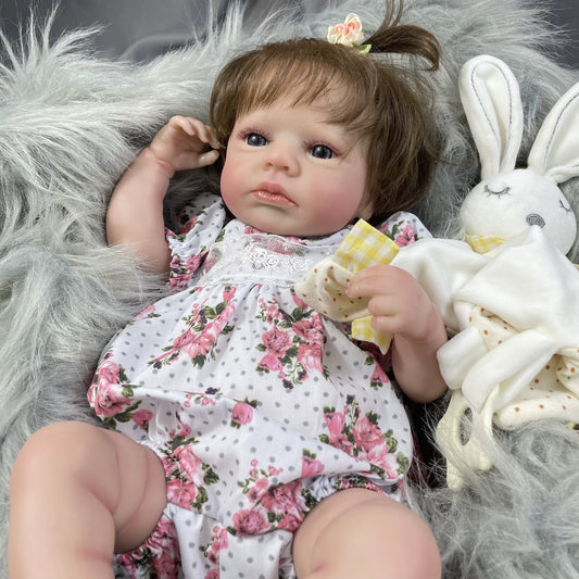 20 Inches Short Hair Soft Body Sleeping Reborn Doll Loulou
