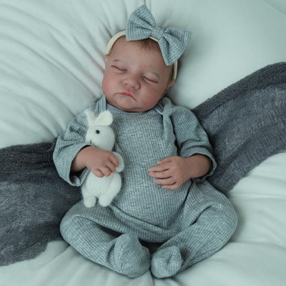 18 Inches Lifelike Closed Eyes Levi Reborn Doll With Headband
