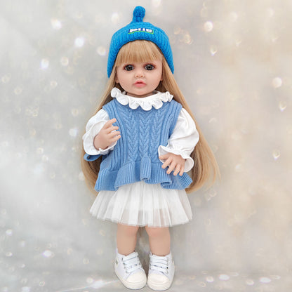 22 Inches Open Eyes Long Hair Reborn Baby Girls -Betty