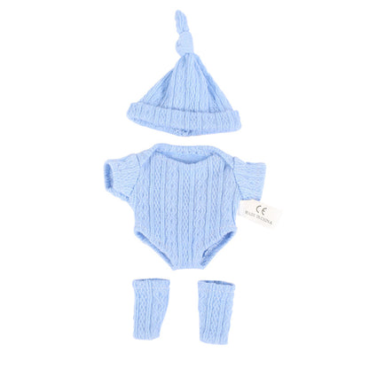 Solid Color Bodysuits, Hat and Socks 3-Piece Set for 20cm Dolls