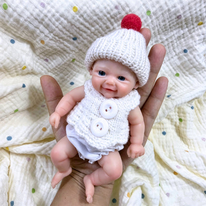 6 Inch Open Eyes Full Silicone Mini Vivienne Reborn Dolls Triplets