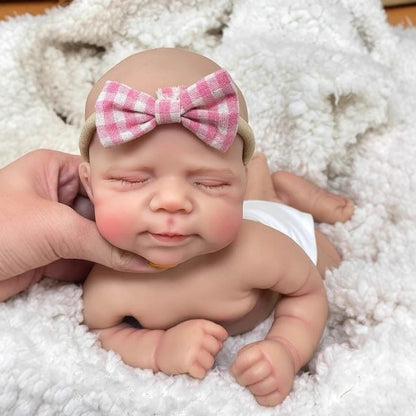 30cm Lifelike Full Silicone Closed Eyes Reborn Doll Girl Pascale