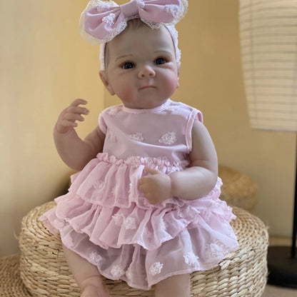 45cm Open Eyes Reborn Doll Twin Sisters In Dress-Bettie