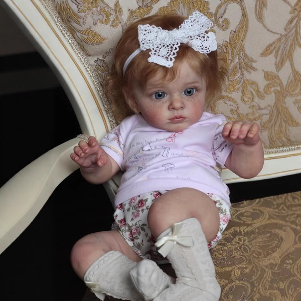 24 Inches Renee Curly Hair Open Eyes Reborn Baby Dolls Girls
