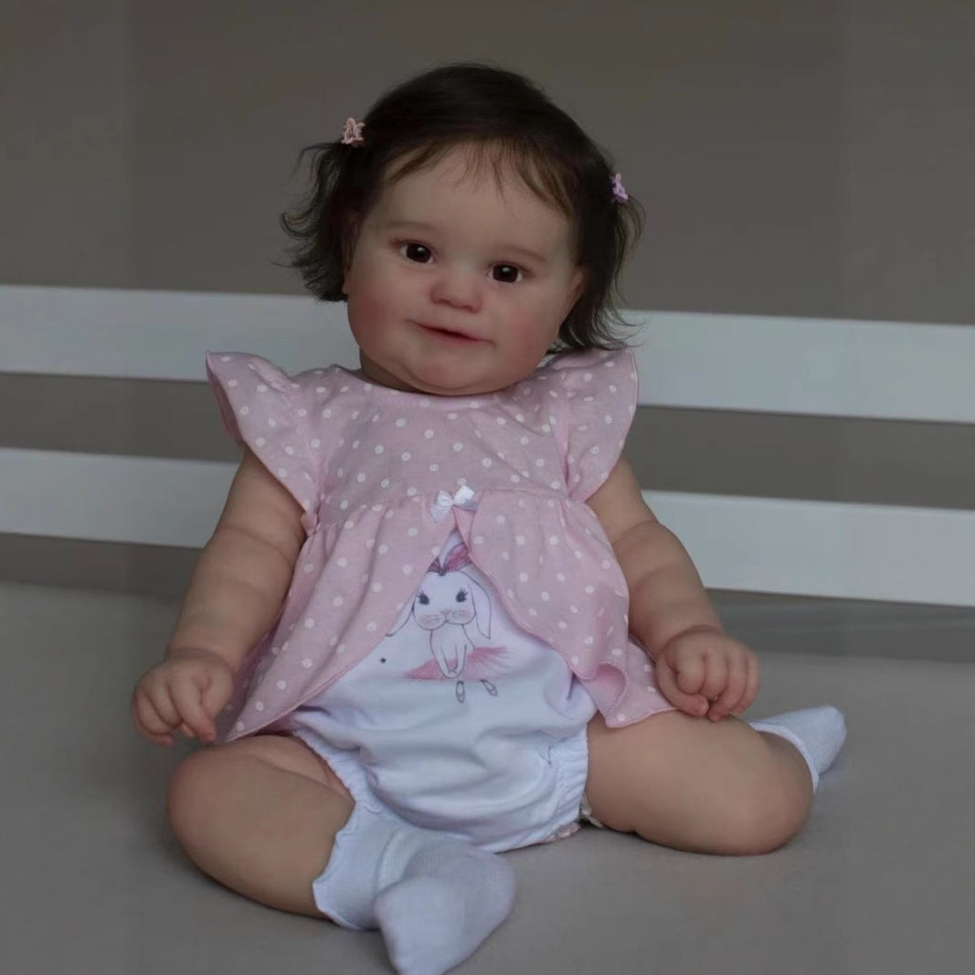 50cm/60cm Carol Open Eyes Maddie Reborn Dolls Girls In Pink Dress