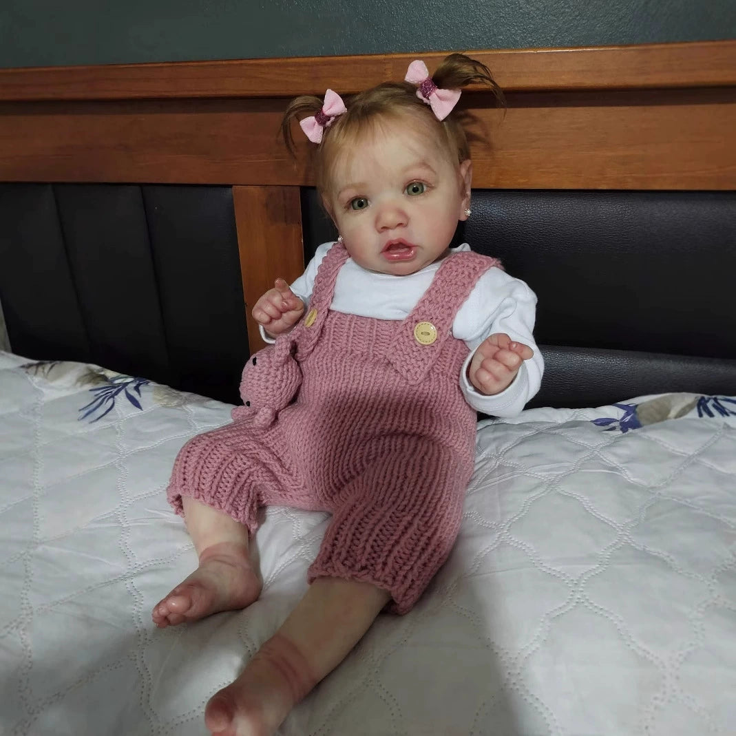 22'' Realistic Kitty Open Eyes Reborn Baby Doll Girl -Saskia