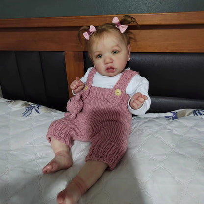 22'' Realistic Kitty Open Eyes Reborn Baby Doll Girl -Saskia