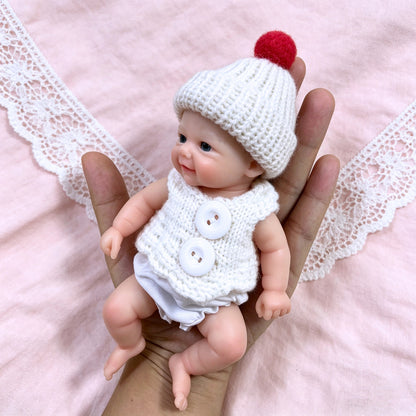 6 Inch Open Eyes Full Silicone Mini Vivienne Reborn Dolls Triplets
