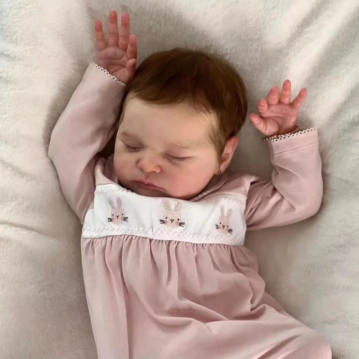 20 Inches Lifelike Closed Eyes Short Hair Reborn Doll-Laura