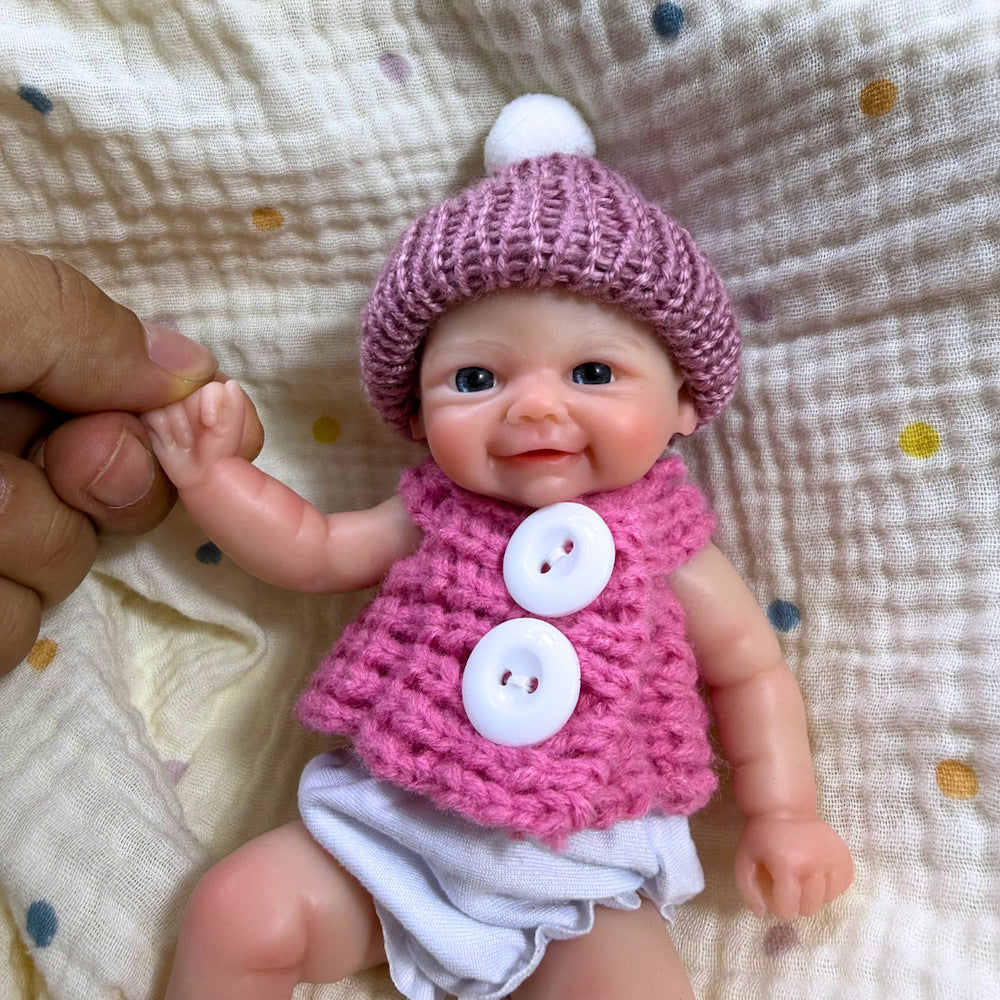 6 Inch Open Eyes Full Silicone Mini Vivienne Reborn Dolls Triplets