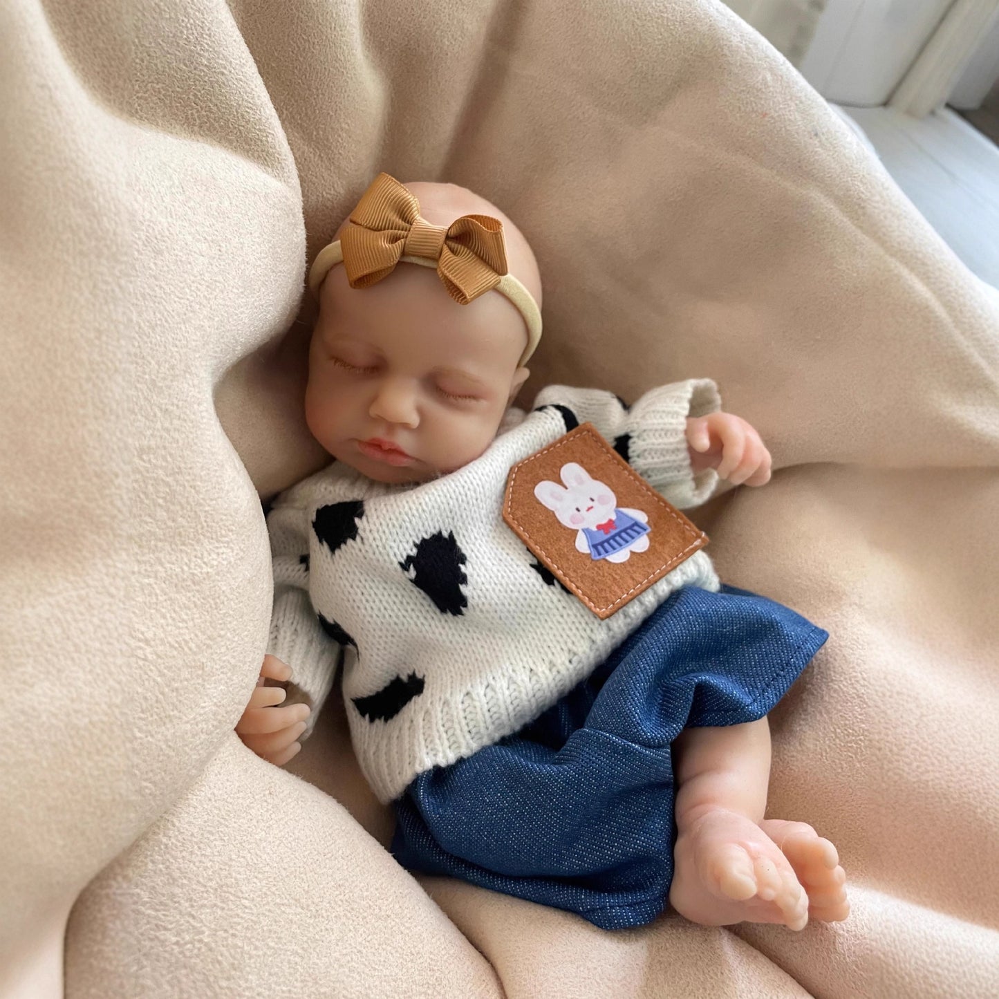 30cm Lifelike Full Silicone Asleep Loulou Reborn Doll Girl/Boy