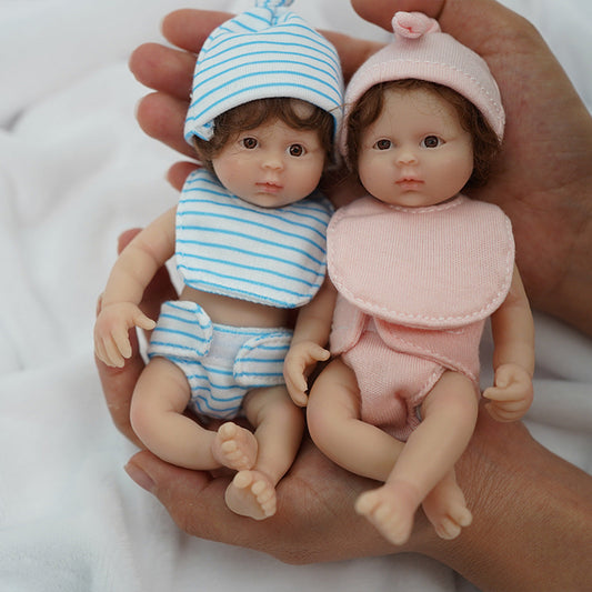 6 Inch 15 Cm Open Eyes Mini Reborn Dolls Twins