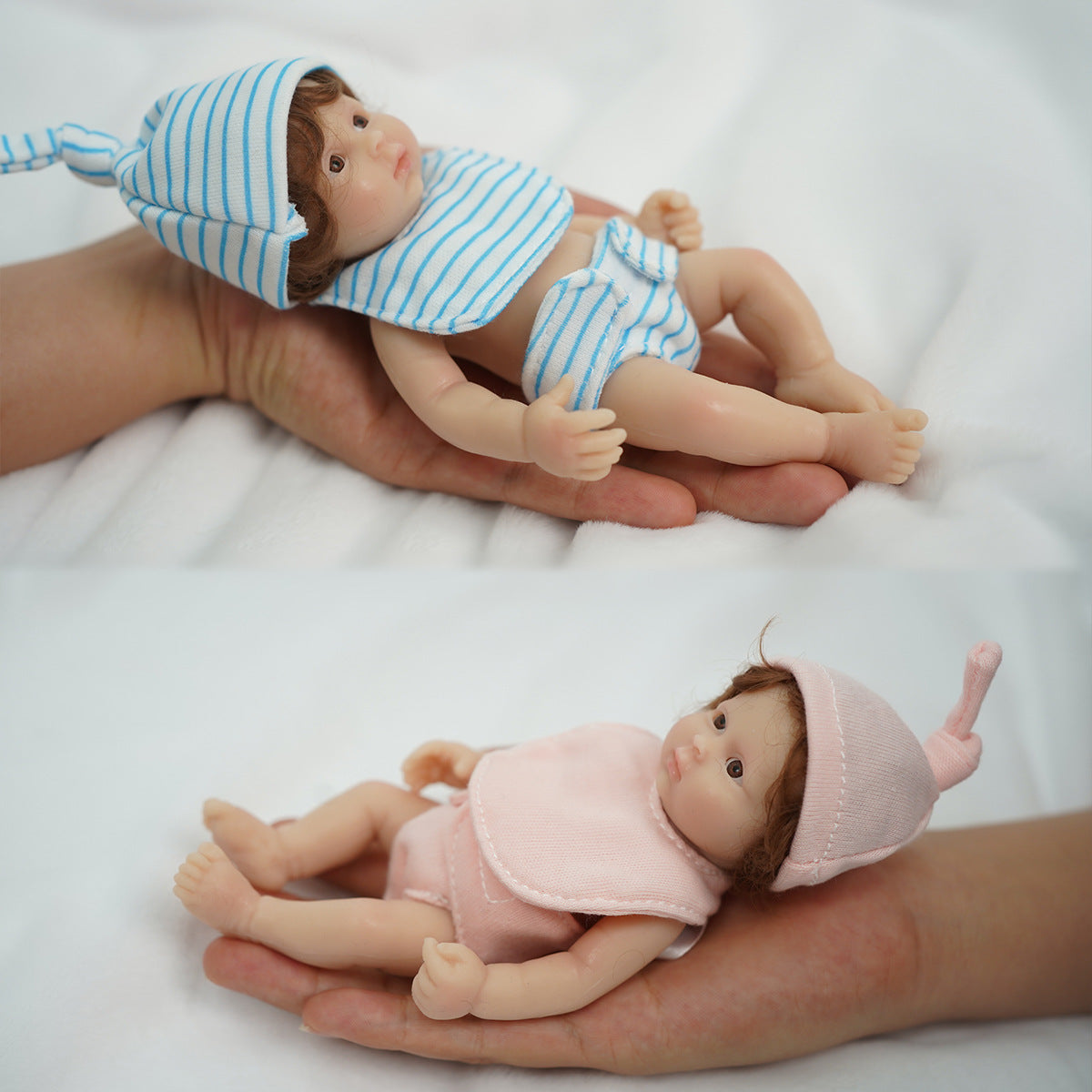 6 Inch 15 Cm Open Eyes Mini Reborn Dolls Twins